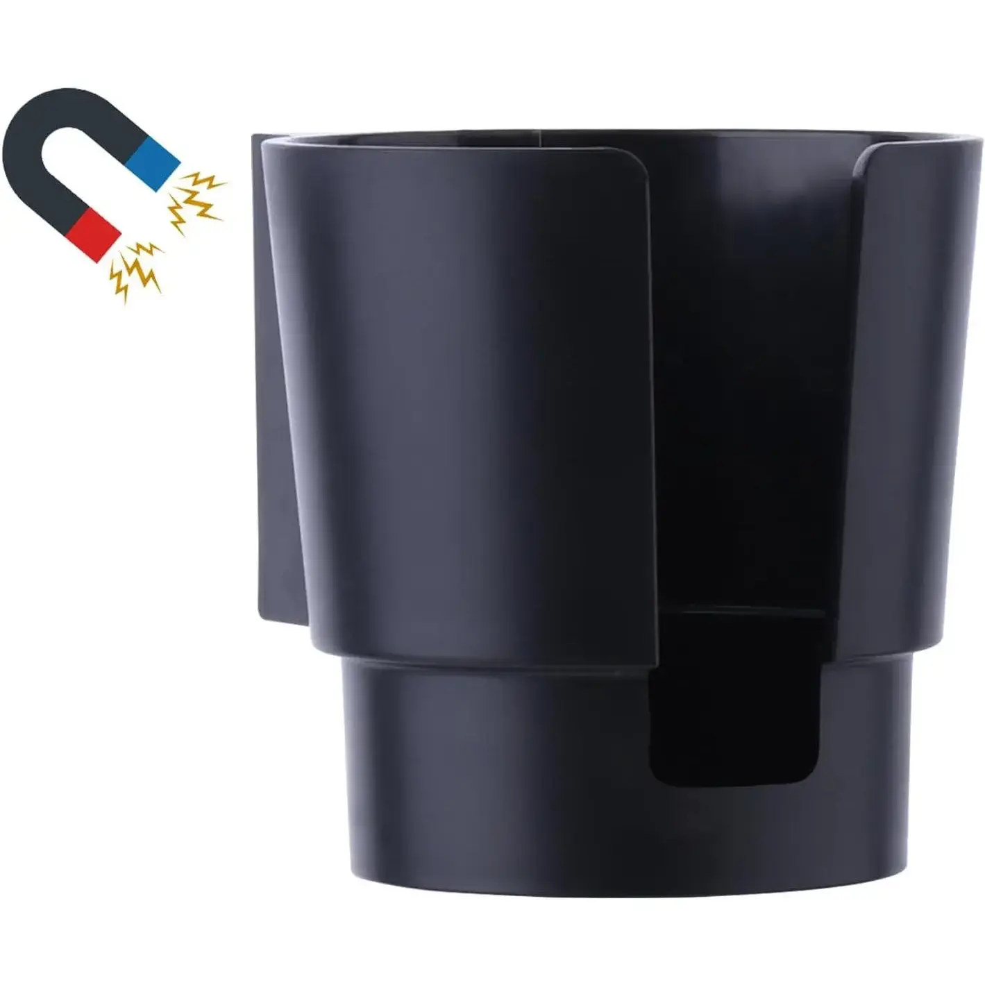 Universal Magnetic Cup Holder, Heavy Duty Plastic Drink Holder, Magnet Cup Holder for Bus Tractor Van RV, Vertical or Horizontal Mount, Fits Most Cup, Bottles, Cans, Tumblers, Black Pack of 1 Car Accessories Women