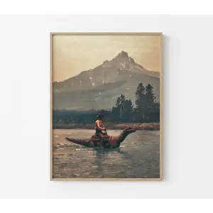 Darrell Vintage Dinosaur Cowboy Print Poster No Frame | Western Jurassic Dinosaur Print | Gift For Him, Funny Poster