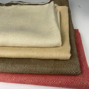 100% Italian Linen Heavy Jacquard Diamond 12 oz Upholstery/Apparel Fabric By The Yard 60"