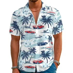Funny Hawaiian Shirt Summer Beach Tropical Short Sleeve Holiday Print Aloha Shirt Casual Button Down Shirt