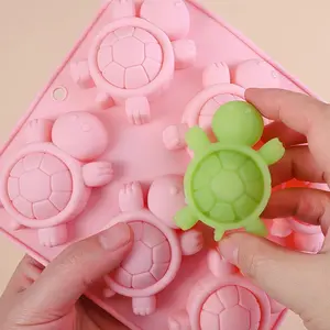 1pc Durable Silicone Turtle Mold for Jelly, Chocolate, Pudding, Baking & Ice Cubes | Rectangle Manual Crafting Pan, Playful Design, Ideal for Birthday, Christmas & Thanksgiving Holidays, Baking Essentials, Rectangular