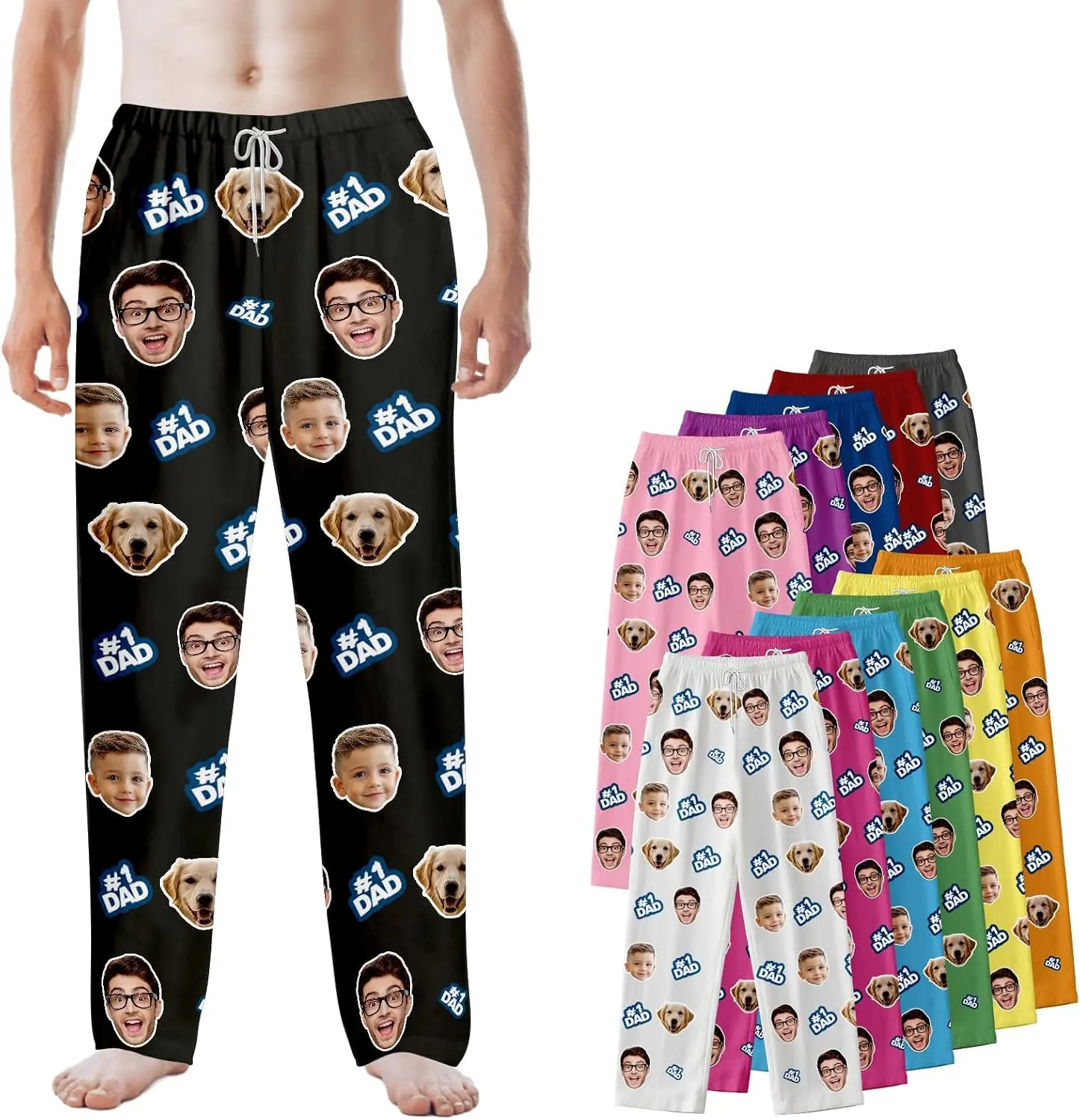 Custom Pajama Pants with Photo Men Women,Personalized Mothers Day Gifts for Mom,Personalized Pajamas for WomenGift.