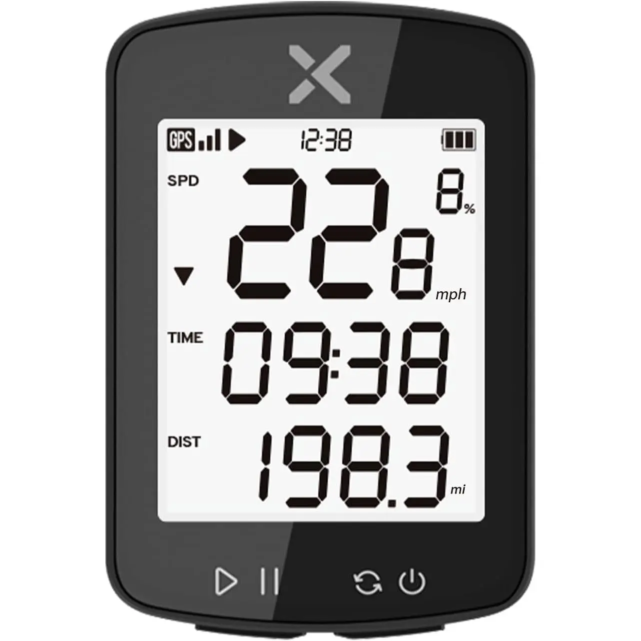 G Gen2 GPS   ,  IPX7  Cycling , Rechargeable Bicycle Speedometer Odometer with 2.2 inch LCD Screen, 28 hrs Long  Life ( APP Support)