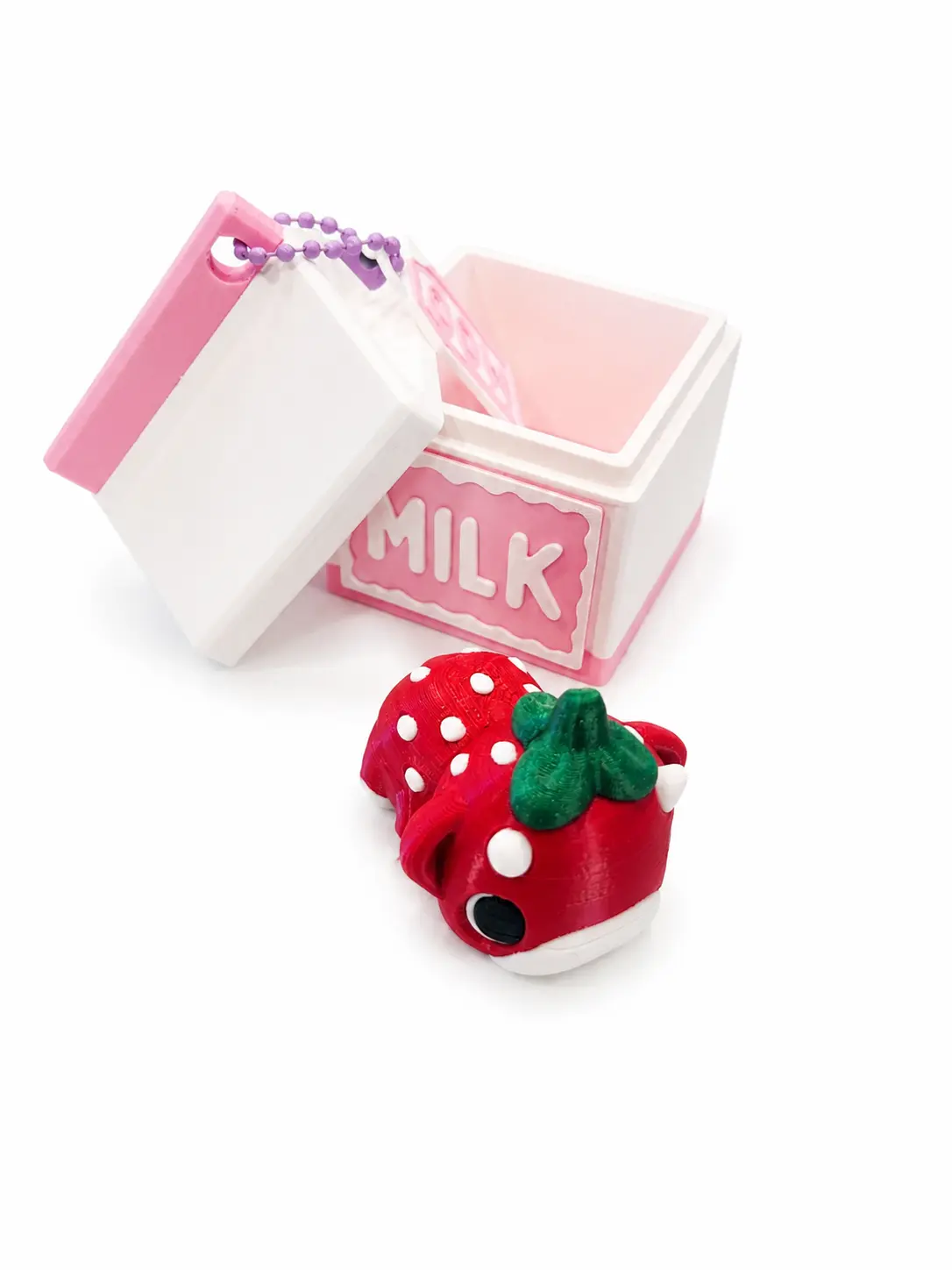 Milk Carton Set — Mini Cow + Carton figurine 