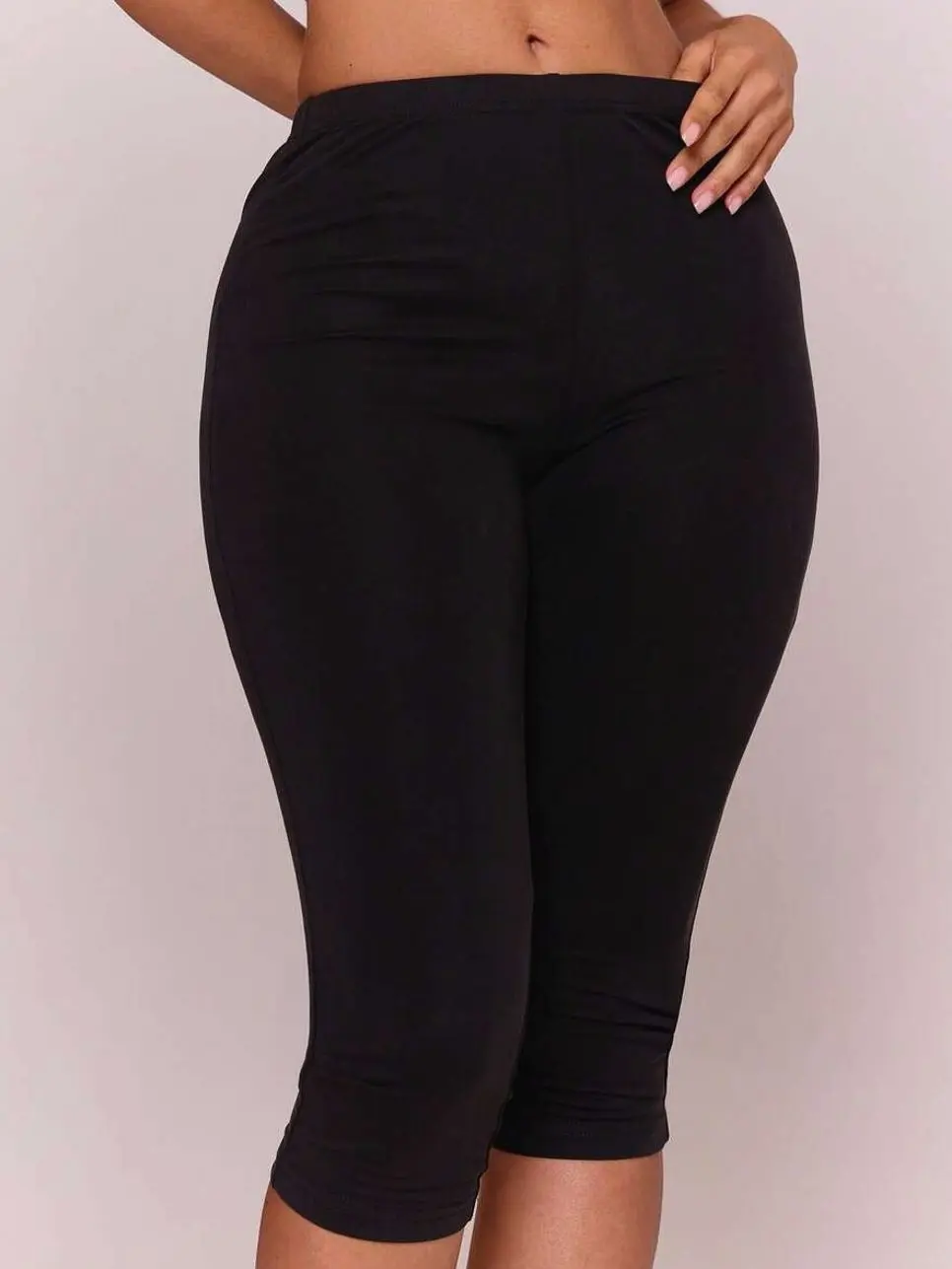 Women’s Cotton Capri Leggings, Stretchy Fitted Cropped Pants, Basic Summer Holiday Casual Everyday Wear