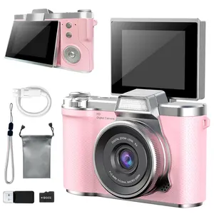 Latest Flip Cover Digital Camera Handycam 1080P Video Recording Simple Interface Multiple Filters Outdoor Selfie Gift 32GB Memory Card Reader Included