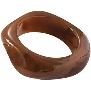 Chunky   Bangle Bracelets for Women Wide Big Irregular Geometric Wristband Acetate Stackable Statement