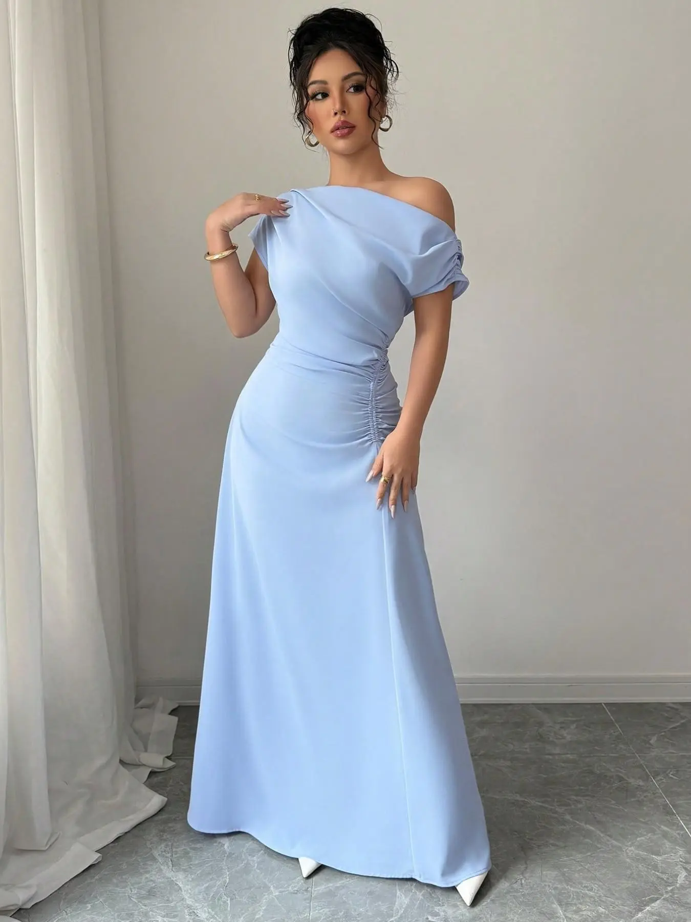 blue aesthetic dress Wedtrend Women Cute Sky Blue Ruffle Homecoming Dress with Puff Sleeves A  Line Square Neck Floral Cocktail Party Dress – WEDTREND