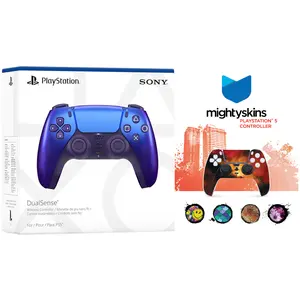 Sony PlayStation 5 DualSense Wireless Controller with MightySkins Custom Decal Skin Voucher - Chroma Indigo