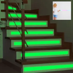 3 Roll Glow-in-the-Dark Stair Tread and Door Frame Decal, Self-Adhesive Removable Pvc Home Décor Wall Sticker, 1.57 X 79 Inch Roll, Feature Wall, Window Frame, Wall Art, Decoration Sticker, Self Adhesive Stickers