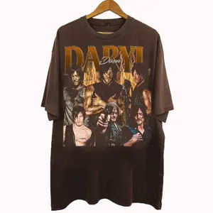 [Sale Up To 40%] Vintage 90s Style Daryl Dixon T-Shirt, Daryl Dixon The Walking Dead Movie Gifts For Man And Women Unisex T-Shirt
