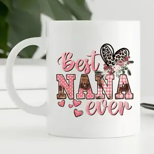 1pc, 11oz, Best Nana Ever Ceramic Mug, Multipurpose Coffee Cup