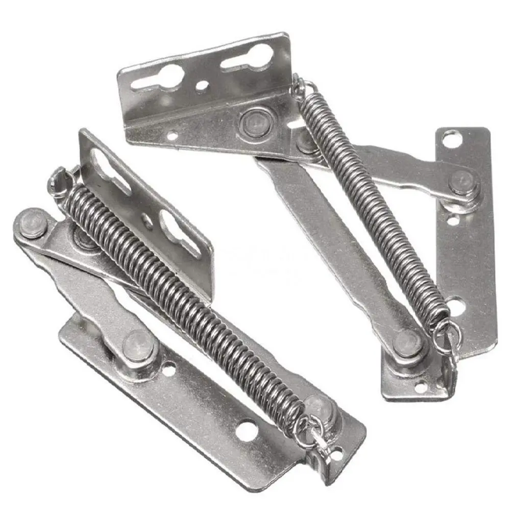 2 Pieces 80 Degree Foldable Lifting Bracket  Black Spring Hinges are widely in Sofa Hinge Lifters Furniture Storage Support