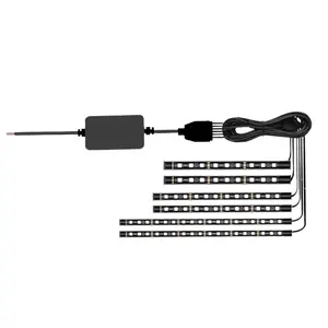 Motorcycle ambient light, one-to-12 LED Harley sound-controlled music colorful decorative light strip for vehicles
