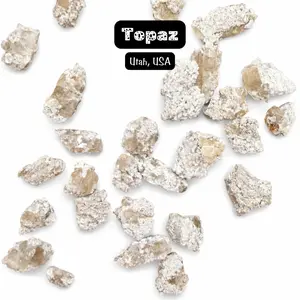 GEM JAR Utah Topaz Crystals - 2-3pcs - Natural Topaz - Rough Topaz Crystals