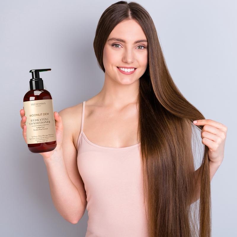 TRÈSESSION Moonlit Dew Hydrating Conditioner | Hydrating Moisturizing Conditioner, Color-Treated & Dry Hair | Deep Hydration for Hair Growth & Thinning Hair | Haircare Routine for Damaged Hair | Salon Care Formula | Detangling Hair, Heatless Styling