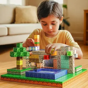 Magnetic cubes, building blocks to assemble magnetic cubes, construction cubes, educational toys, gifts