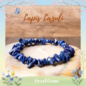 Blue Friendship Blue Bracelet Natural Lapis Lazul Chips Freeform Crystal Beaded Bracelet, Perfect for Men, Women, Couples, and Friends | Ideal for Daily Wear, Meditation, Gi
