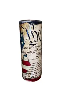 We The People - American Flag - 20oz oz 20 oz. 20oz. - Skinny Straight Sublimation Tumbler - Amy's Tumbler Junkies - Your Favorite Tumbler Shop!