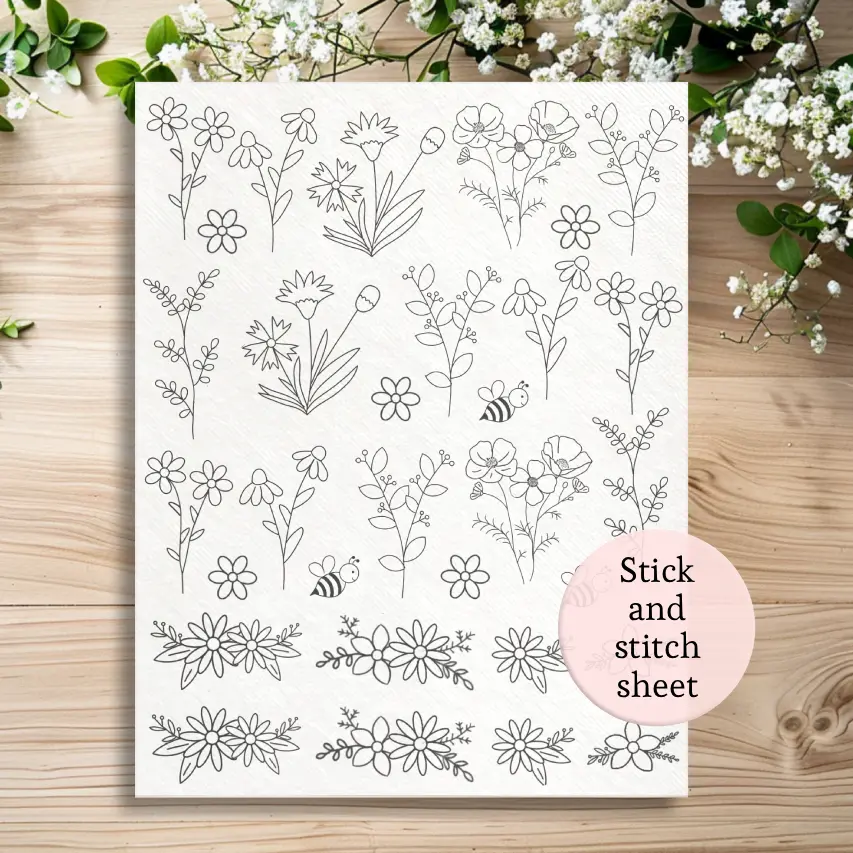 stick and stitch embroidery patterns, full page flowers, canvas bags patterns towel embroidery stencils clothing patterns