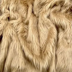Beige Faux Fur Fabric – Premium Neutral Fake Fur for Every Creative Project