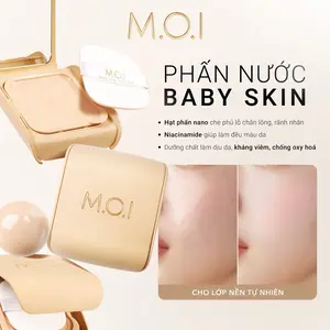 MOI COSMETICS Phấn nước M.O.I Baby Skin Cushion SPF 50+ PA+++ 12g