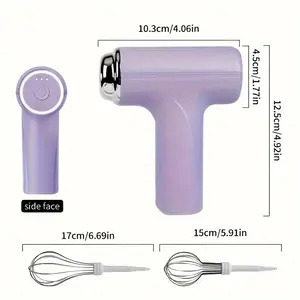 1 Portable Electric Egg Yolk Whisk, with Whisk Attachments - Quickly And Finely Beat Eggs, USB Rechargeable, Wireless, Lightweight, Suitable for Home And Professional Baking - Perfect for Whipping Cream, Egg Yolks, Etc