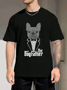 100% Cotton The Dogfather! French Bulldog Dad Frenchie Papa T-Shirt Gift T-Shirt