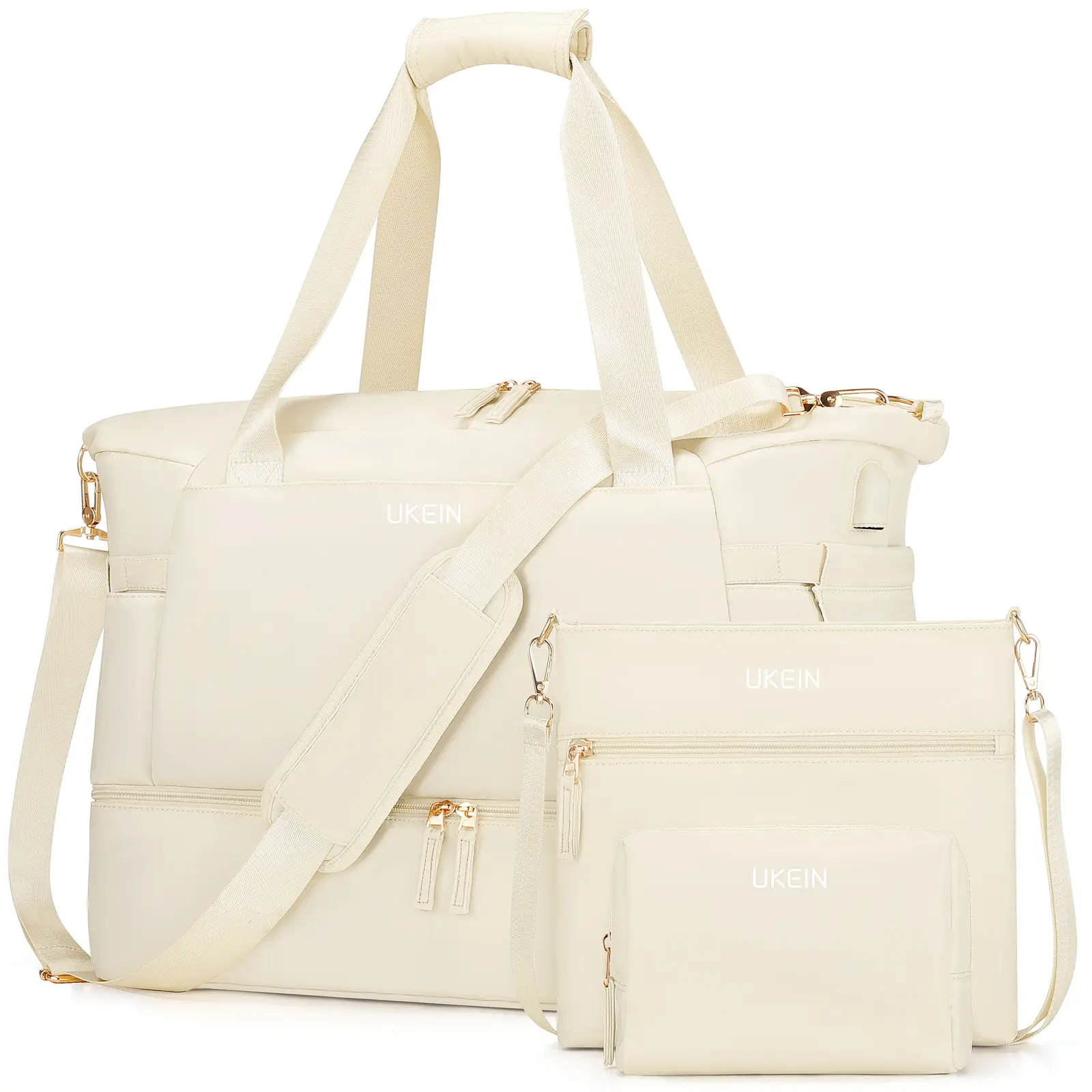 Travel Duffel Bag for Women, Gym Bag for Women with USB Charging Port, Weekender Bag for Women with Shoe Compartment, Carry On Overnight Tote Bag, Sp