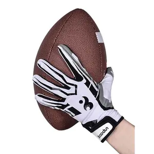 Football gloves with padding receiving gloves with adhesive padding indoor football gloves rugby and baseball hitting glove 1071