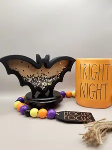Halloween Bat Shaker Sign, Black Bat, Halloween Shaker, Tiered Tray Decor, Halloween Tiered Tray Decor, Vampire Decor Decoration