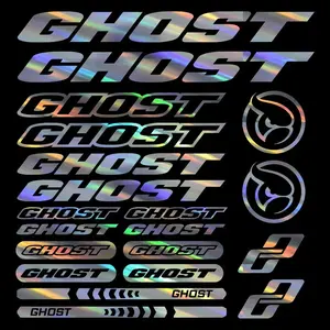 1SET Cycling Brand Logo" GHOST Multi-style & Multi-color Car Sticker for Bicycle, Motorcycle, Car, Highlight Professional Cycling Brand Style, Inject German Cycling Brand & Trendy Design DNA into Your Vehicle/Gear, Trendy Decoration, Car Decals