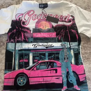 Godspeed Black and Pink Graphic Tee clothing gift - graphic tee - shirt top men - Soft Cotton T-Shirt