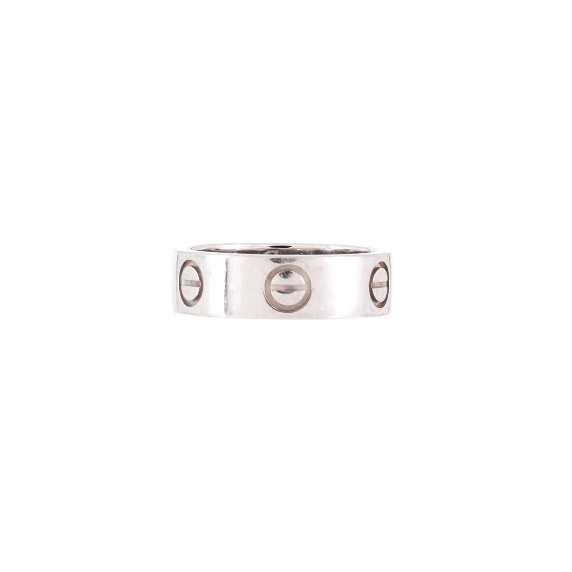 Pre-owned Cartier Love Band Ring Platinum by Rebag