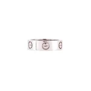 Pre-owned Cartier Love Band Ring Platinum by Rebag