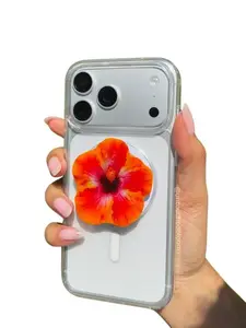 Sunset Hibiscus Magsafe Phone Grip Compatible With Magsafe Phone Cases and Kindle Cases