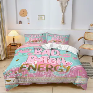 This 2/3Pcs Fun Art-Themed Duvet Cover Set Is Suitable for Various Home Decor Styles, Including Sweet and Cool, Sexy, and Edgy Girly. It'S Easy to Store, A Low-Cost Way to Refresh Your Bedroom Style, and A Bedding Set Suitable for All Seasons.