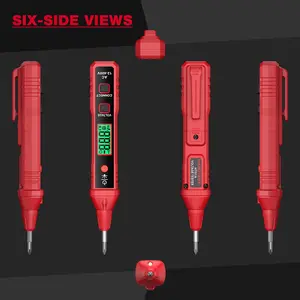 HABOTEST HT91A AC Voltage Detector NCV 12-400V Pen Type Tester with Flashlight LCD Display for Live Null Wire Breakpoint Finder Date Hold Digital Multimeter