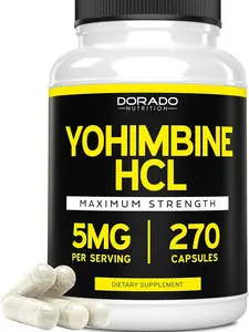 Yohimbine HCL 5mg for Men and Women (270 Capsules) More Potent Than Yohimbe Bark Powder - Quality Guarantee - Third Party Tested for Potency & Purity - Vegan, Gluten Free & Non-GMO - USA Made