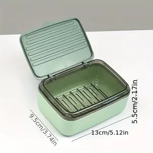 Sealed Soap Box with Lid, Large Capacity Portable Travel Soap Holder, Soap Dish, Ideal for Home, Dormitory, Students, Durable Design