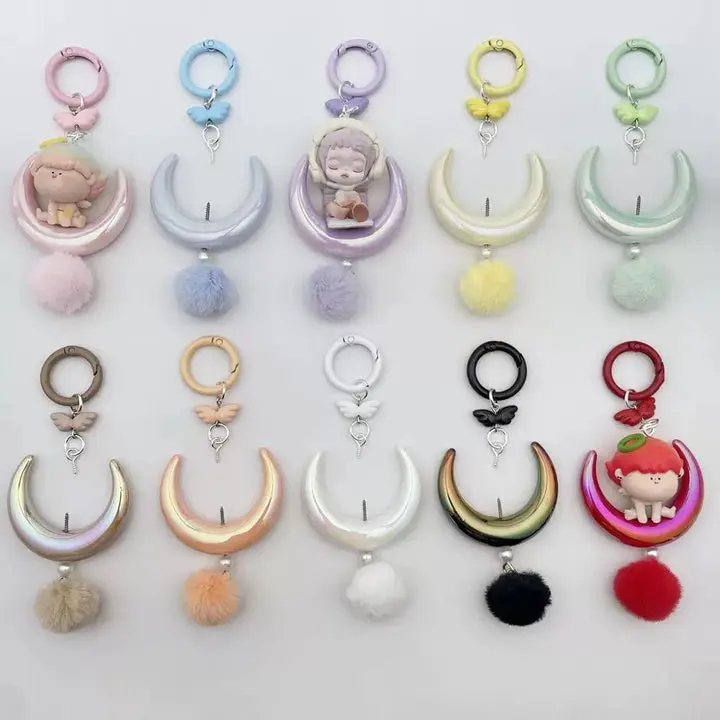 Cute DIY Customization Keychain Charm - Multiple Styles Fashion Costume Jewelry, Cute Keychain Accessory