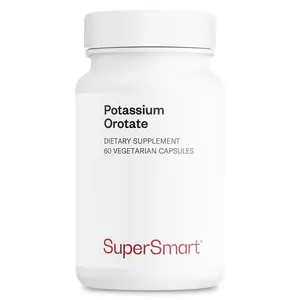 SuperSmart Potassium Orotate Supplement 450mg per Day (Enhanced Absorption) - Potassium with Orotic Acid | Non-GMO & Gluten Free - 60 Vegetarian Capsules