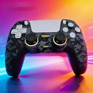 Ps5 Mosaic Controller Grip Set, Includes 1 Sticker, 2 Handle Rings, 2 Joystick Caps, Compatible with Ps5 Base Charging