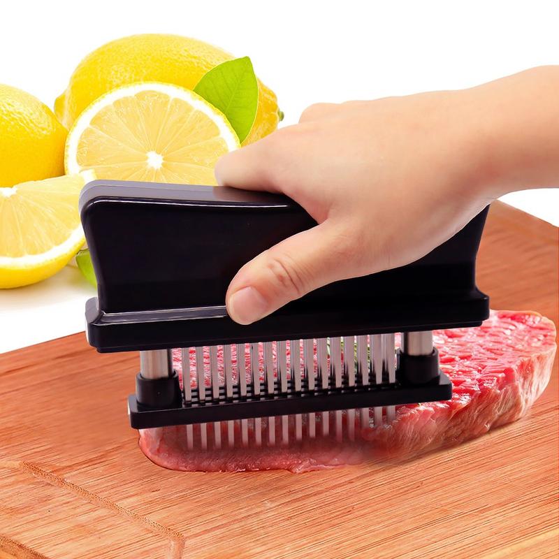 48-Blade Stainless Steel Meat Tenderizer – Manual Needle Steak Tenderizing Tool for Juicy, Even Cooking