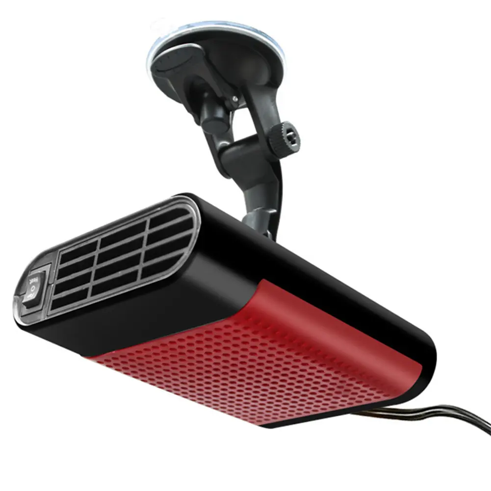 12V/24V Portable Heating Fan 120W Defogger Defroster Demister Fast Heating Windshield Defogging Defrosting Heating Fan 2 in 1 Portable Heater Defroster 360 Degree Rotating