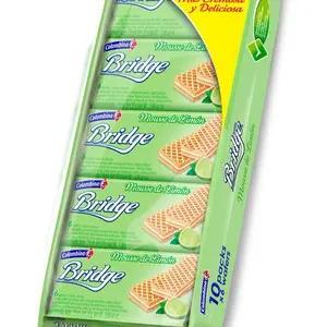 Colombina Bridge Lemon Wafer Cookies 10 Pack - Lemon Mousse Flavor