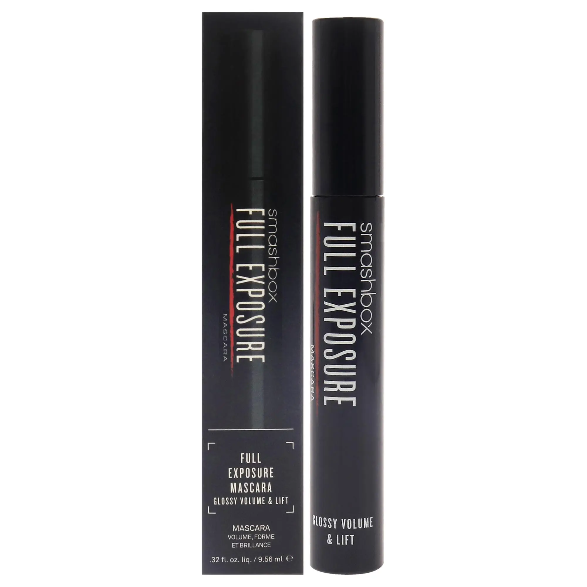 SmashBox Full Exposure Mascara for Women - Jet Black, Enhance Lashes, Glossy Volume & Lift, 0.32 oz
