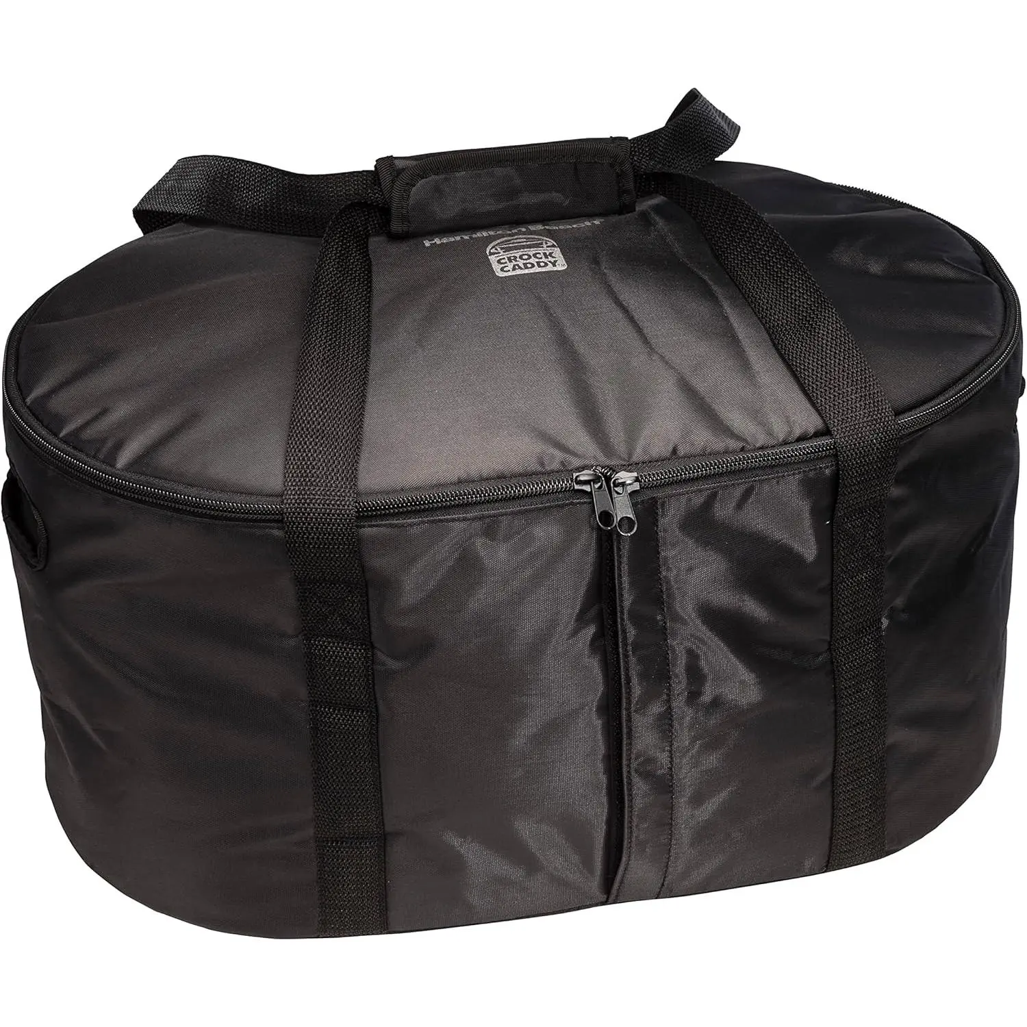 Hamilton Beach Portable Slow Cooker Travel Bag, Insulated Carrier Case for 4, 5, 6, 7 & 8 Quart Crock, Internal Mesh Net Holds Pot in Place, Compatible With Other Brands, Black (33002)