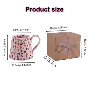 400ML Ceramic Cup, Luxury Cartoon Design, Large Capacity Coffee Mug, Porcelain Water Glass, Perfect Gift, High-End Home Decor