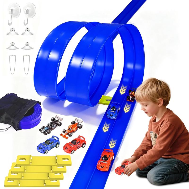 [XmasGifts] New 20 Ft Flex Tracks for Kids,360° Rotating Flexible Race ...